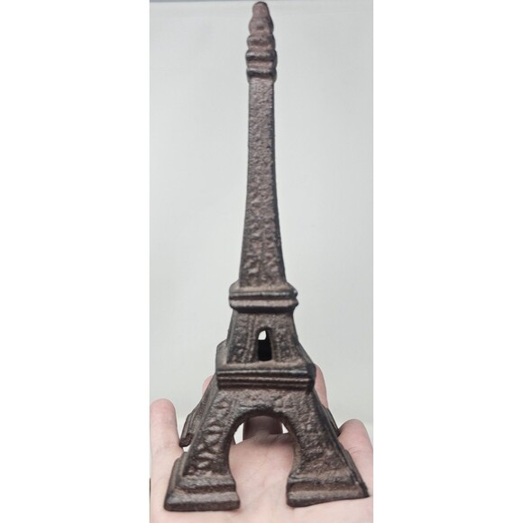 Cast Iron Eiffel Tower Architecture Home Décor French Style Decoration 8" - Picture 2 of 9